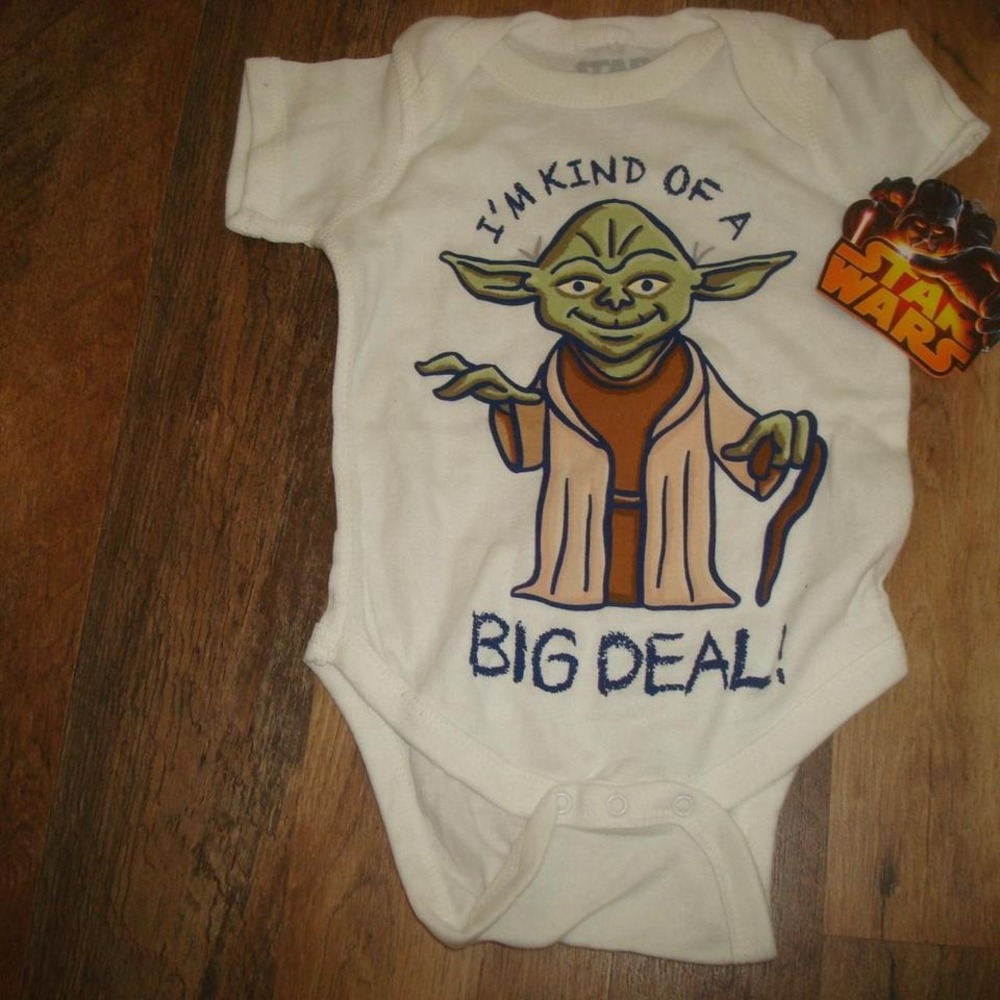 STAR‎ WARS YODA ROMPER 6-12MONTHS BABY NEW sleeper crawler
